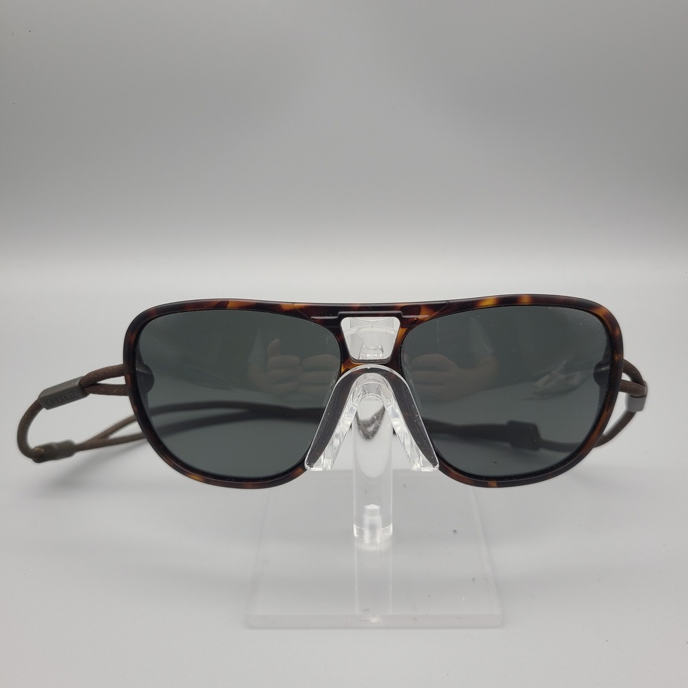 Ombraz Armless Sunglasses Tortoise Shell Aviator Grey Polarized Lens Adjustable